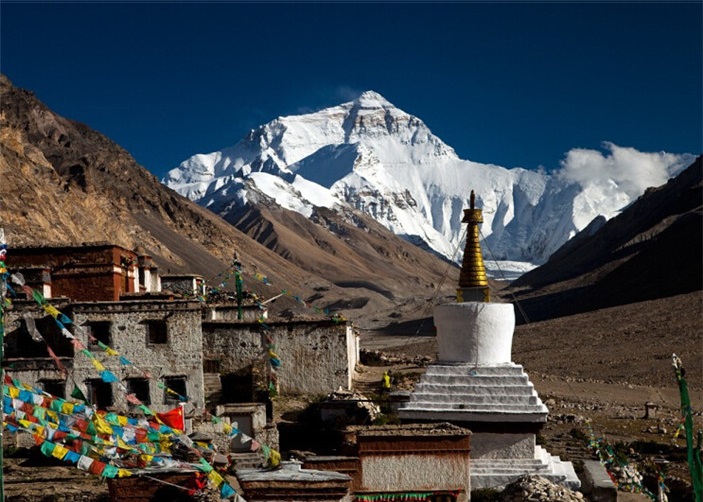 Rongbuk Monastery & Mt.Everest